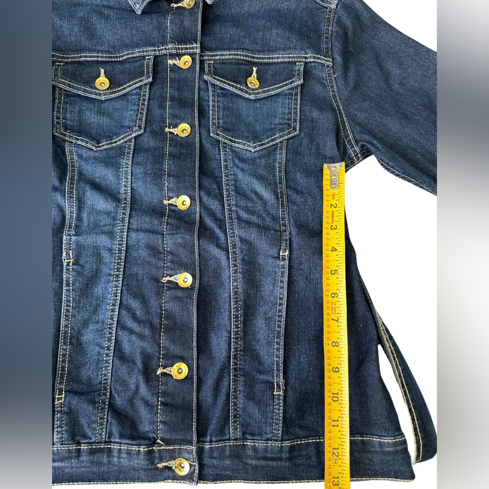🔥Hot Sale🚒 Anne Klein Belted Jean Jacket Size Small - Picture 9 of 11